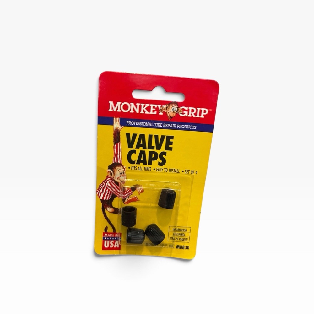 Monkey Grip Tires Plastic Valve Caps 08830-M (M8830) Pack of 4 Pieces